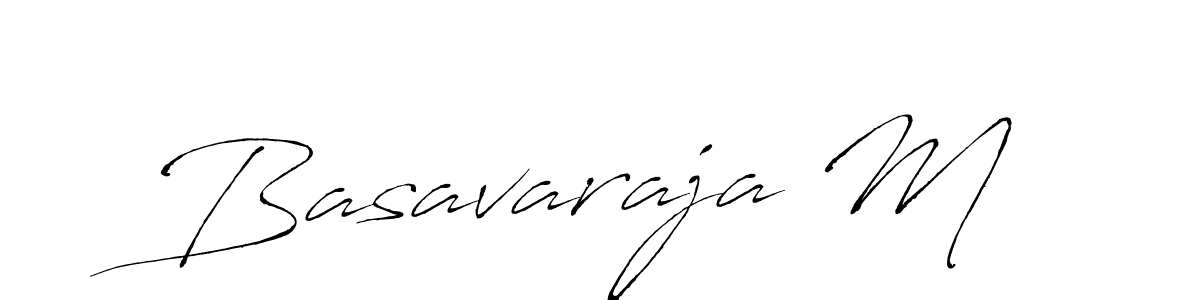 Create a beautiful signature design for name Basavaraja M. With this signature (Antro_Vectra) fonts, you can make a handwritten signature for free. Basavaraja M signature style 6 images and pictures png