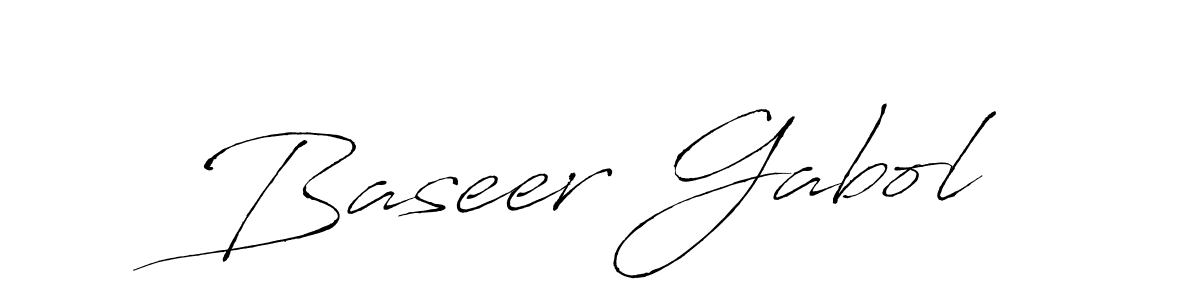 Make a beautiful signature design for name Baseer Gabol. With this signature (Antro_Vectra) style, you can create a handwritten signature for free. Baseer Gabol signature style 6 images and pictures png