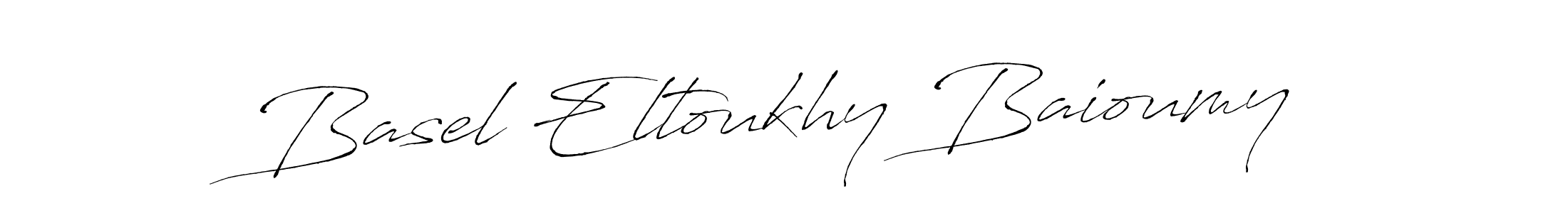 Design your own signature with our free online signature maker. With this signature software, you can create a handwritten (Antro_Vectra) signature for name Basel Eltoukhy Baioumy. Basel Eltoukhy Baioumy signature style 6 images and pictures png