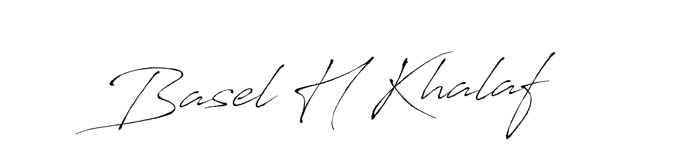 Basel H Khalaf stylish signature style. Best Handwritten Sign (Antro_Vectra) for my name. Handwritten Signature Collection Ideas for my name Basel H Khalaf. Basel H Khalaf signature style 6 images and pictures png