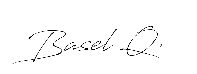 How to make Basel Q. name signature. Use Antro_Vectra style for creating short signs online. This is the latest handwritten sign. Basel Q. signature style 6 images and pictures png