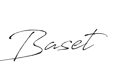 Make a beautiful signature design for name Baset. With this signature (Antro_Vectra) style, you can create a handwritten signature for free. Baset signature style 6 images and pictures png