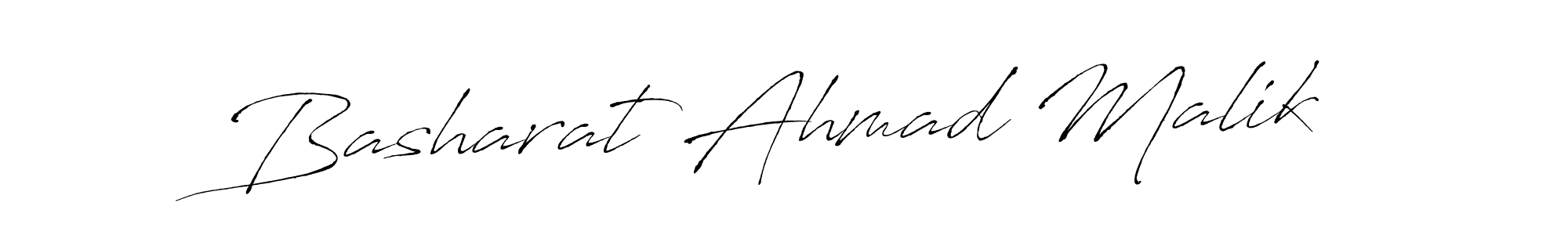 Make a beautiful signature design for name Basharat Ahmad Malik. With this signature (Antro_Vectra) style, you can create a handwritten signature for free. Basharat Ahmad Malik signature style 6 images and pictures png