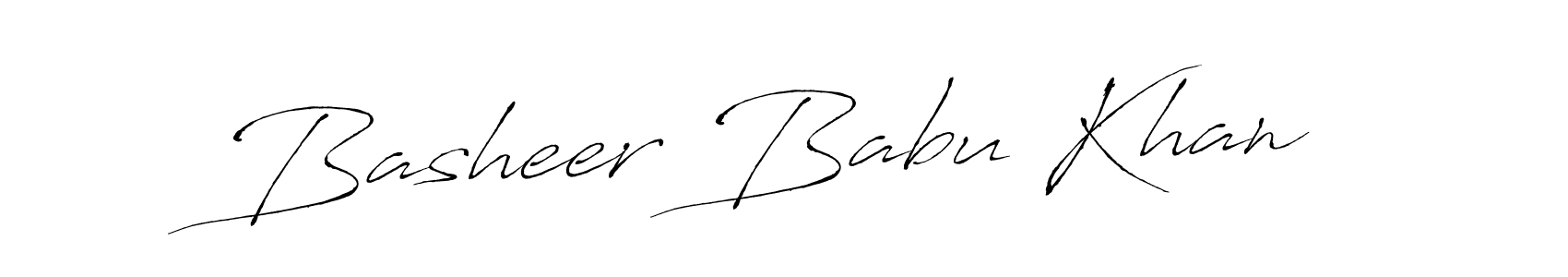 Use a signature maker to create a handwritten signature online. With this signature software, you can design (Antro_Vectra) your own signature for name Basheer Babu Khan. Basheer Babu Khan signature style 6 images and pictures png