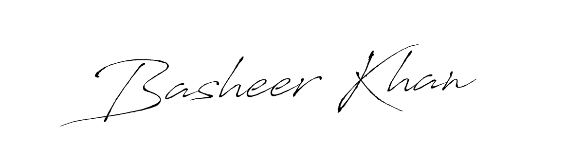 Make a beautiful signature design for name Basheer Khan. With this signature (Antro_Vectra) style, you can create a handwritten signature for free. Basheer Khan signature style 6 images and pictures png