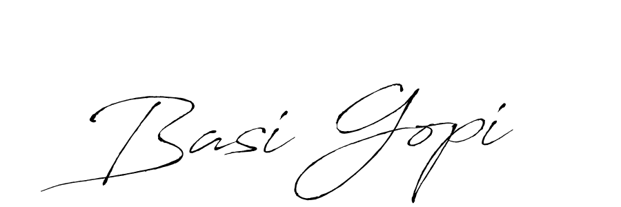 How to make Basi Gopi name signature. Use Antro_Vectra style for creating short signs online. This is the latest handwritten sign. Basi Gopi signature style 6 images and pictures png