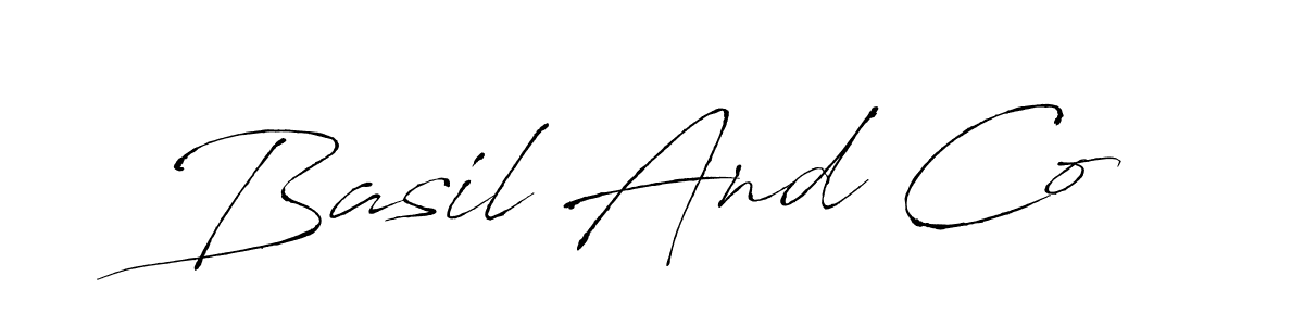 Basil And Co stylish signature style. Best Handwritten Sign (Antro_Vectra) for my name. Handwritten Signature Collection Ideas for my name Basil And Co. Basil And Co signature style 6 images and pictures png