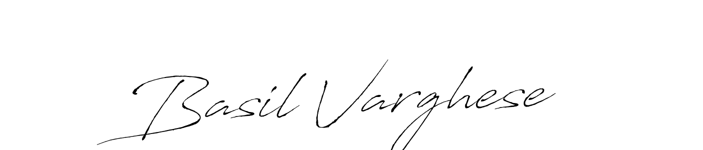 Basil Varghese stylish signature style. Best Handwritten Sign (Antro_Vectra) for my name. Handwritten Signature Collection Ideas for my name Basil Varghese. Basil Varghese signature style 6 images and pictures png