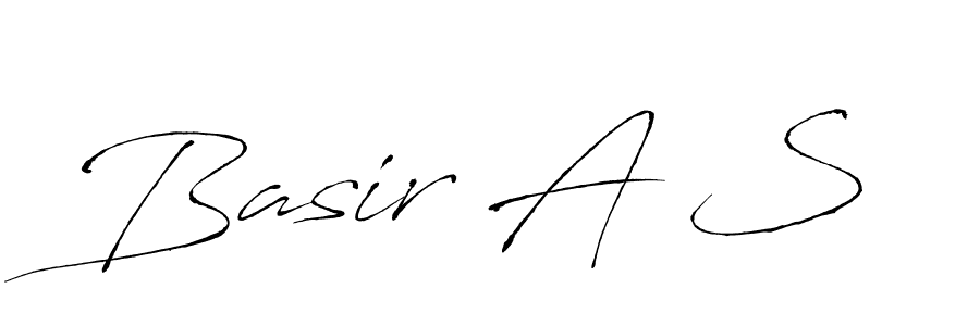 How to make Basir A S name signature. Use Antro_Vectra style for creating short signs online. This is the latest handwritten sign. Basir A S signature style 6 images and pictures png