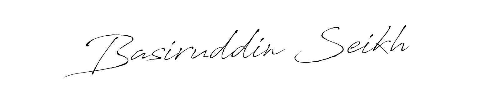 Design your own signature with our free online signature maker. With this signature software, you can create a handwritten (Antro_Vectra) signature for name Basiruddin Seikh. Basiruddin Seikh signature style 6 images and pictures png