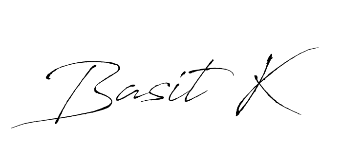 Make a beautiful signature design for name Basit K. With this signature (Antro_Vectra) style, you can create a handwritten signature for free. Basit K signature style 6 images and pictures png