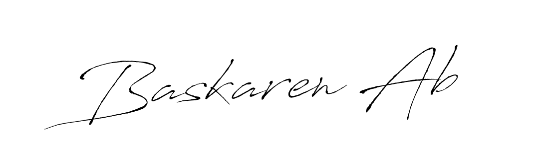 Make a beautiful signature design for name Baskaren Ab. With this signature (Antro_Vectra) style, you can create a handwritten signature for free. Baskaren Ab signature style 6 images and pictures png