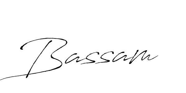Design your own signature with our free online signature maker. With this signature software, you can create a handwritten (Antro_Vectra) signature for name Bassam. Bassam signature style 6 images and pictures png