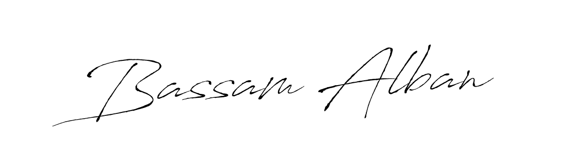 How to make Bassam Alban name signature. Use Antro_Vectra style for creating short signs online. This is the latest handwritten sign. Bassam Alban signature style 6 images and pictures png
