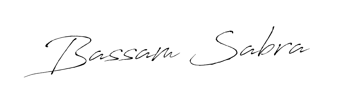 Design your own signature with our free online signature maker. With this signature software, you can create a handwritten (Antro_Vectra) signature for name Bassam Sabra. Bassam Sabra signature style 6 images and pictures png