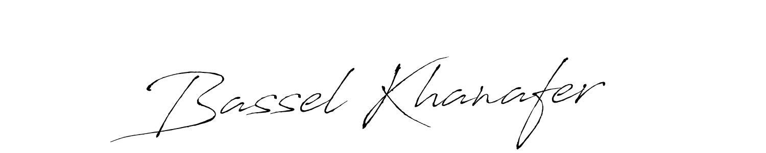 Bassel Khanafer stylish signature style. Best Handwritten Sign (Antro_Vectra) for my name. Handwritten Signature Collection Ideas for my name Bassel Khanafer. Bassel Khanafer signature style 6 images and pictures png