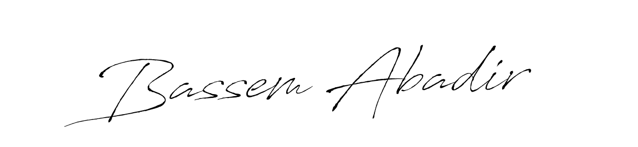 Create a beautiful signature design for name Bassem Abadir. With this signature (Antro_Vectra) fonts, you can make a handwritten signature for free. Bassem Abadir signature style 6 images and pictures png