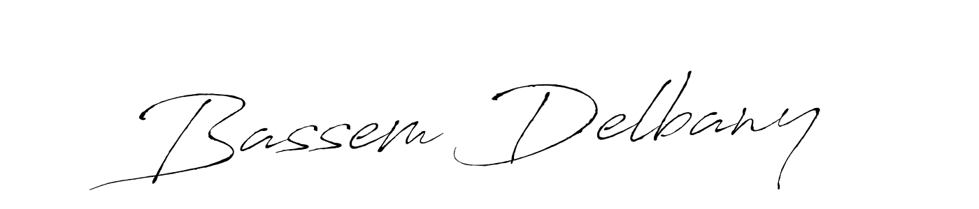 How to make Bassem Delbany signature? Antro_Vectra is a professional autograph style. Create handwritten signature for Bassem Delbany name. Bassem Delbany signature style 6 images and pictures png