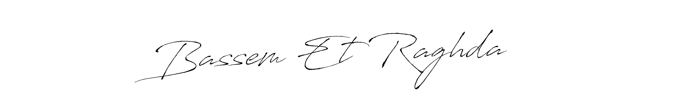 Make a beautiful signature design for name Bassem Et Raghda ❤️. With this signature (Antro_Vectra) style, you can create a handwritten signature for free. Bassem Et Raghda ❤️ signature style 6 images and pictures png