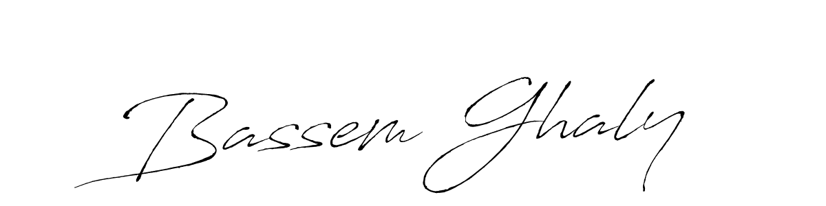 Create a beautiful signature design for name Bassem Ghaly. With this signature (Antro_Vectra) fonts, you can make a handwritten signature for free. Bassem Ghaly signature style 6 images and pictures png