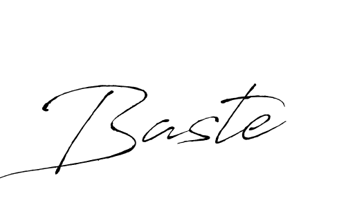 Make a beautiful signature design for name Baste. With this signature (Antro_Vectra) style, you can create a handwritten signature for free. Baste signature style 6 images and pictures png