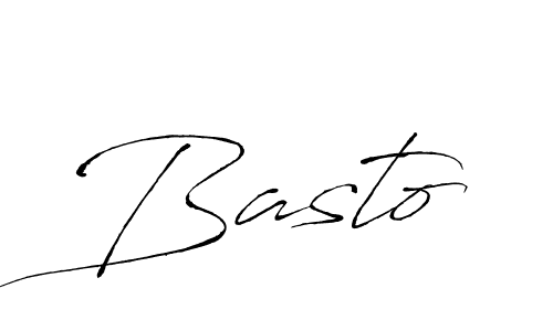Make a beautiful signature design for name Basto. With this signature (Antro_Vectra) style, you can create a handwritten signature for free. Basto signature style 6 images and pictures png