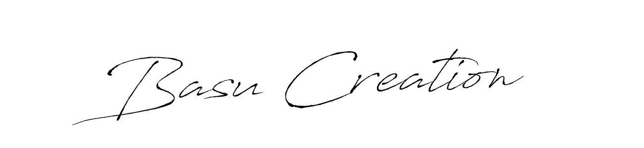 Use a signature maker to create a handwritten signature online. With this signature software, you can design (Antro_Vectra) your own signature for name Basu Creation. Basu Creation signature style 6 images and pictures png