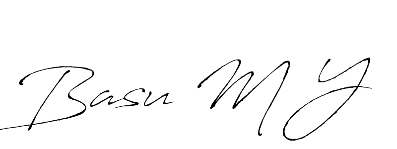 It looks lik you need a new signature style for name Basu M Y. Design unique handwritten (Antro_Vectra) signature with our free signature maker in just a few clicks. Basu M Y signature style 6 images and pictures png