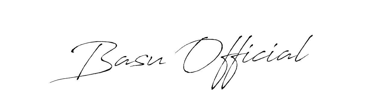 Create a beautiful signature design for name Basu Official. With this signature (Antro_Vectra) fonts, you can make a handwritten signature for free. Basu Official signature style 6 images and pictures png