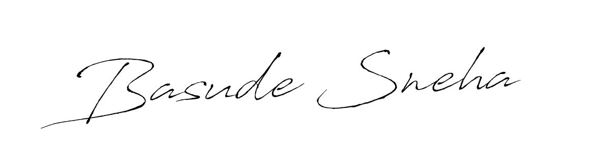 You should practise on your own different ways (Antro_Vectra) to write your name (Basude Sneha) in signature. don't let someone else do it for you. Basude Sneha signature style 6 images and pictures png