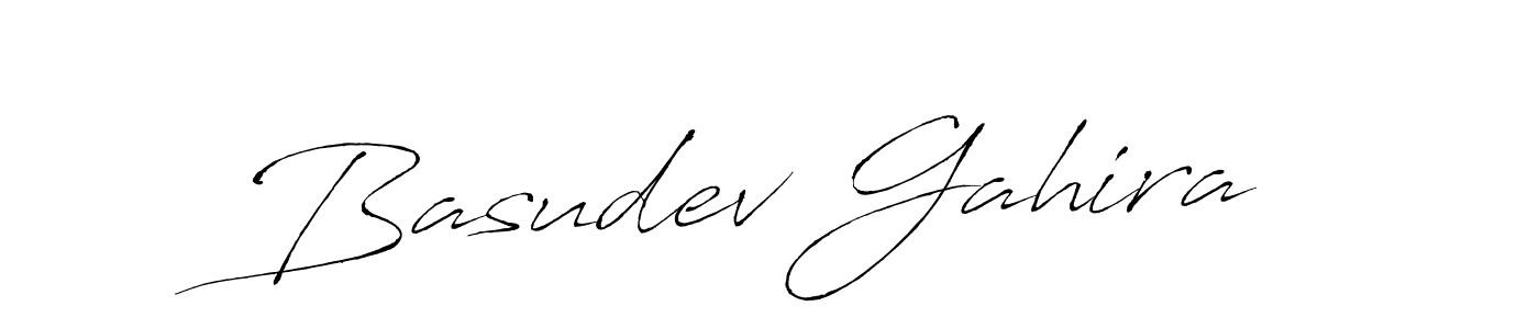 How to make Basudev Gahira name signature. Use Antro_Vectra style for creating short signs online. This is the latest handwritten sign. Basudev Gahira signature style 6 images and pictures png