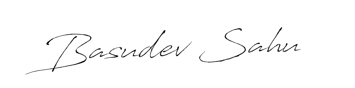 Basudev Sahu stylish signature style. Best Handwritten Sign (Antro_Vectra) for my name. Handwritten Signature Collection Ideas for my name Basudev Sahu. Basudev Sahu signature style 6 images and pictures png