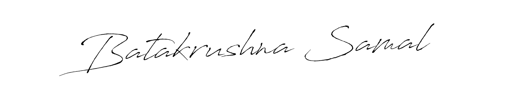 The best way (Antro_Vectra) to make a short signature is to pick only two or three words in your name. The name Batakrushna Samal include a total of six letters. For converting this name. Batakrushna Samal signature style 6 images and pictures png