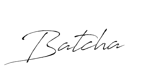 Use a signature maker to create a handwritten signature online. With this signature software, you can design (Antro_Vectra) your own signature for name Batcha. Batcha signature style 6 images and pictures png