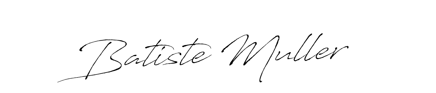 Make a beautiful signature design for name Batiste Muller. With this signature (Antro_Vectra) style, you can create a handwritten signature for free. Batiste Muller signature style 6 images and pictures png