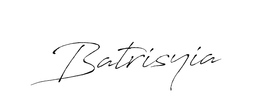 Use a signature maker to create a handwritten signature online. With this signature software, you can design (Antro_Vectra) your own signature for name Batrisyia. Batrisyia signature style 6 images and pictures png