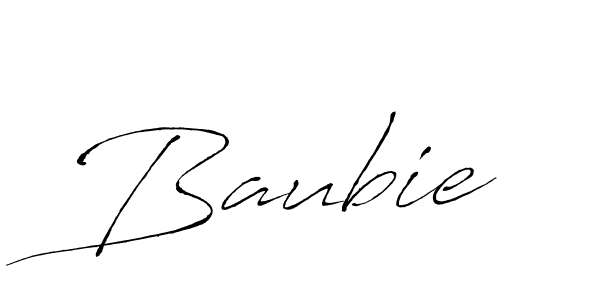 Create a beautiful signature design for name Baubie. With this signature (Antro_Vectra) fonts, you can make a handwritten signature for free. Baubie signature style 6 images and pictures png
