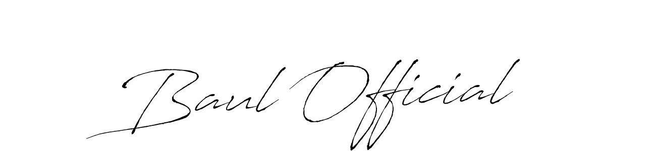 How to make Baul Official signature? Antro_Vectra is a professional autograph style. Create handwritten signature for Baul Official name. Baul Official signature style 6 images and pictures png