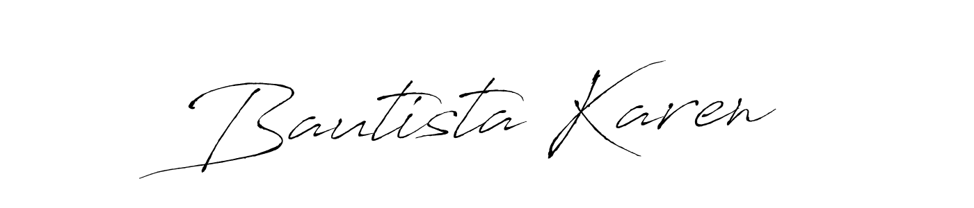 Bautista Karen stylish signature style. Best Handwritten Sign (Antro_Vectra) for my name. Handwritten Signature Collection Ideas for my name Bautista Karen. Bautista Karen signature style 6 images and pictures png