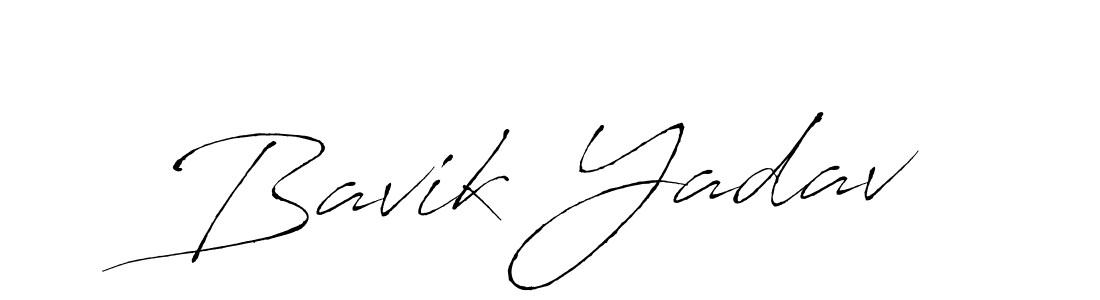 How to make Bavik Yadav signature? Antro_Vectra is a professional autograph style. Create handwritten signature for Bavik Yadav name. Bavik Yadav signature style 6 images and pictures png