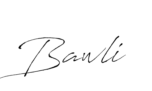Design your own signature with our free online signature maker. With this signature software, you can create a handwritten (Antro_Vectra) signature for name Bawli. Bawli signature style 6 images and pictures png