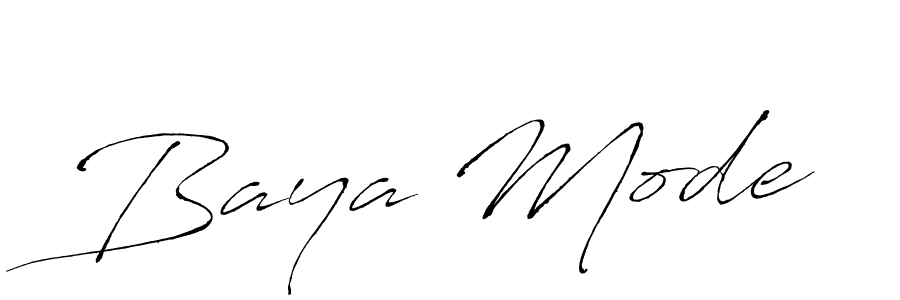 Design your own signature with our free online signature maker. With this signature software, you can create a handwritten (Antro_Vectra) signature for name Baya Mode. Baya Mode signature style 6 images and pictures png