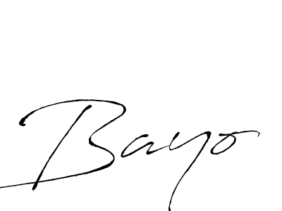 Design your own signature with our free online signature maker. With this signature software, you can create a handwritten (Antro_Vectra) signature for name Bayo. Bayo signature style 6 images and pictures png