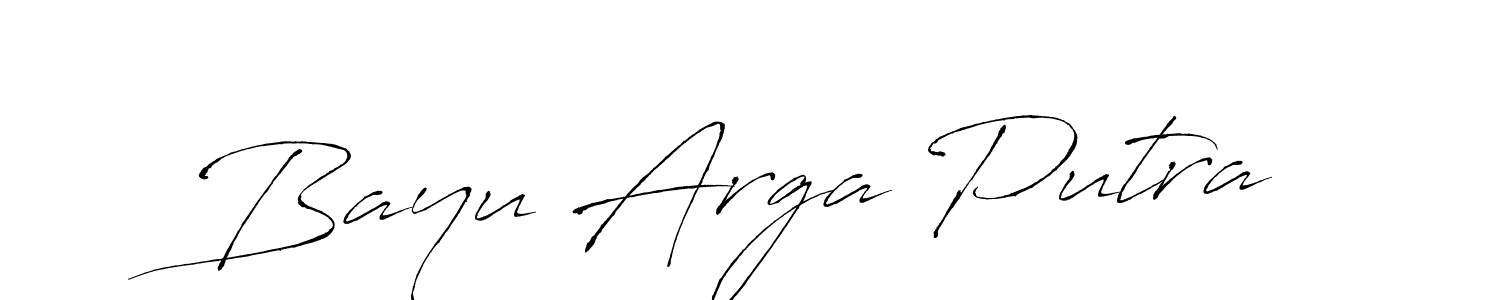 Bayu Arga Putra stylish signature style. Best Handwritten Sign (Antro_Vectra) for my name. Handwritten Signature Collection Ideas for my name Bayu Arga Putra. Bayu Arga Putra signature style 6 images and pictures png