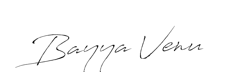 Bayya Venu stylish signature style. Best Handwritten Sign (Antro_Vectra) for my name. Handwritten Signature Collection Ideas for my name Bayya Venu. Bayya Venu signature style 6 images and pictures png