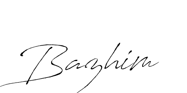 Create a beautiful signature design for name Bazhim. With this signature (Antro_Vectra) fonts, you can make a handwritten signature for free. Bazhim signature style 6 images and pictures png