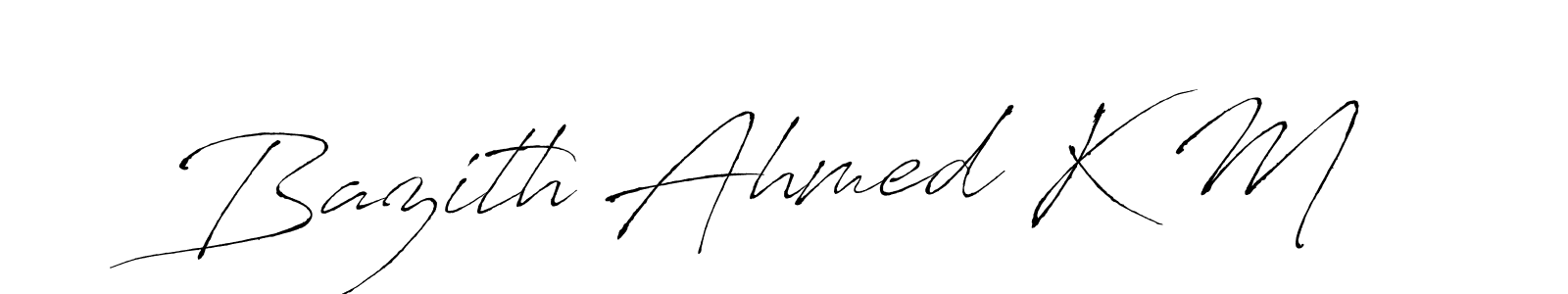 Similarly Antro_Vectra is the best handwritten signature design. Signature creator online .You can use it as an online autograph creator for name Bazith Ahmed K M. Bazith Ahmed K M signature style 6 images and pictures png