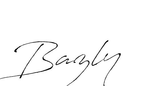 Make a beautiful signature design for name Bazly. With this signature (Antro_Vectra) style, you can create a handwritten signature for free. Bazly signature style 6 images and pictures png