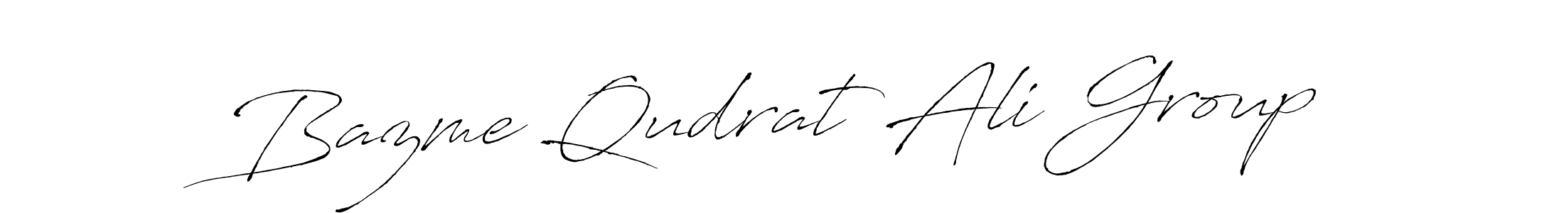 Also You can easily find your signature by using the search form. We will create Bazme Qudrat Ali Group name handwritten signature images for you free of cost using Antro_Vectra sign style. Bazme Qudrat Ali Group signature style 6 images and pictures png