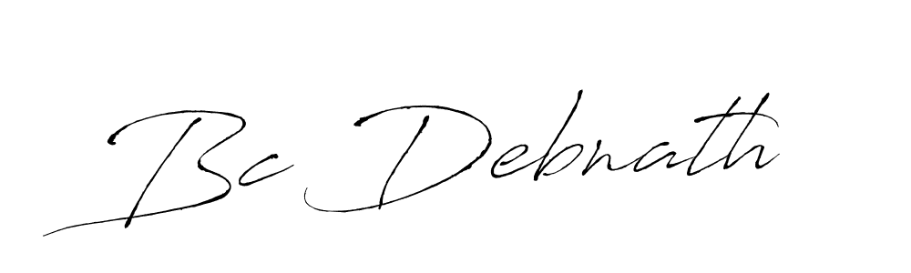 Design your own signature with our free online signature maker. With this signature software, you can create a handwritten (Antro_Vectra) signature for name Bc Debnath. Bc Debnath signature style 6 images and pictures png